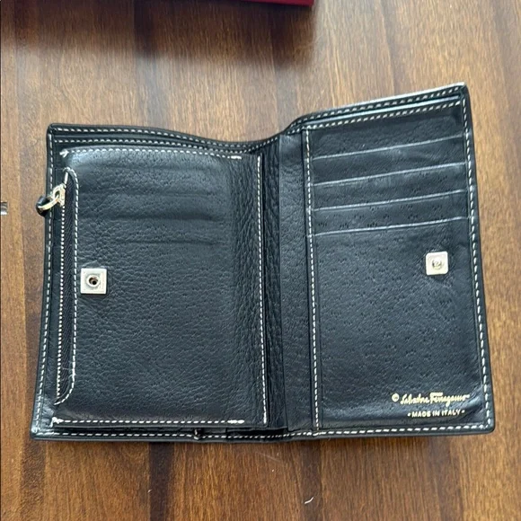 Vintage Ferragamo Black Calfskin Wallet